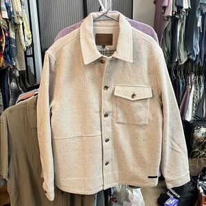Civil Society Relaxed Fit Nep Shirt Jacket Heather Stone